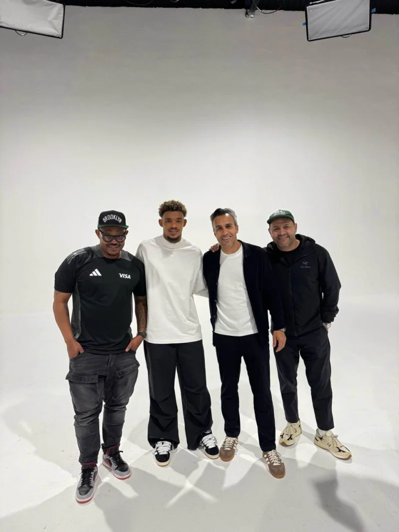 Ndu Donsa, Ronwen Williams and the team at the partnership shoot